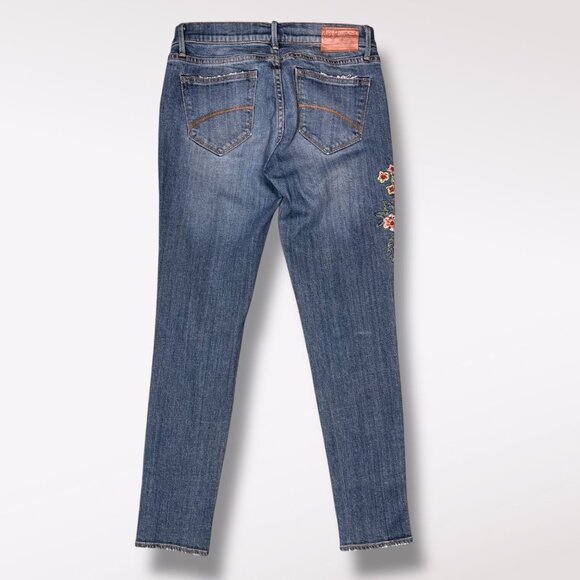 Driftwood Marilyn Jeans 26 Embroidered Floral Skinny Stretch Denim - Picture 6 of 8